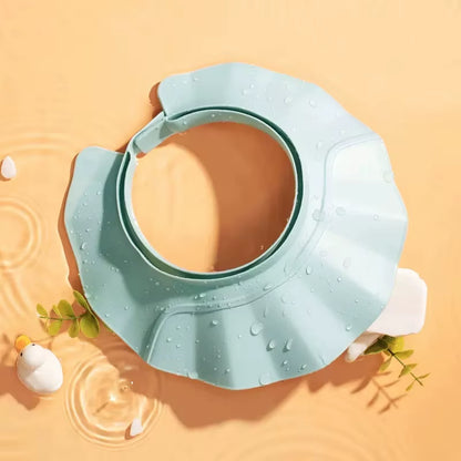 Free Sample Soft Baby Shower Cap Shampoo Shower Hat Adjustable Bath Head Cap for Kids
